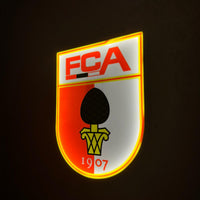 Leuchtendes FC Augsburg LED-Vereinslogo