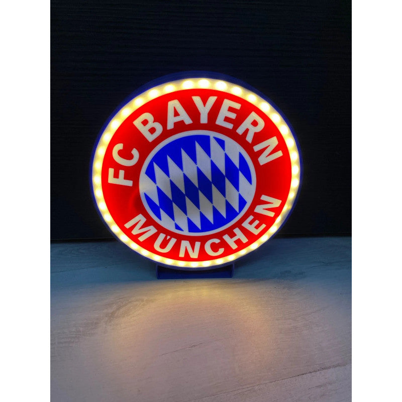 FCB Bayern München LED-Leuchtschild Wanddeko