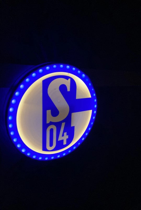 Schalke 04 LED-Leuchtschild Wanddeko