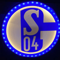 Schalke 04 LED-Leuchtschild Wanddeko