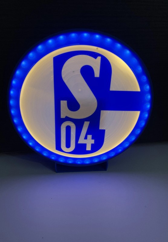 Schalke 04 LED-Leuchtschild Wanddeko