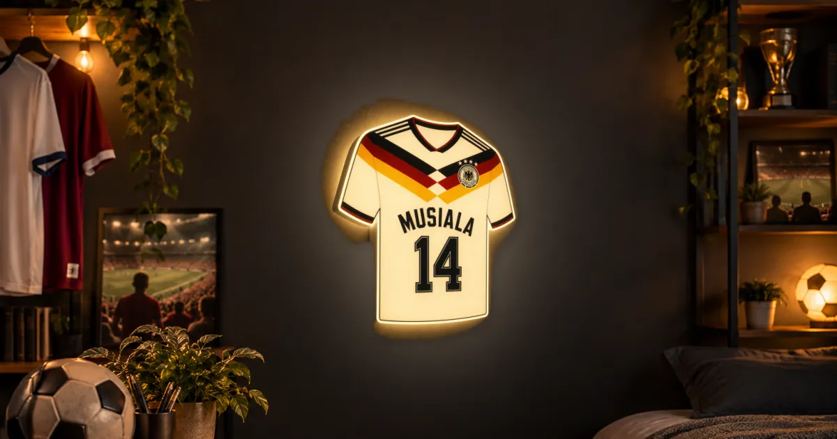 Trikot Lampe mit Namen: Personalisierung richtig wählen