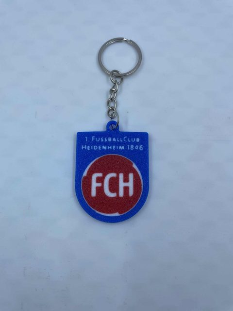1. FC Heidenheim Schlüsselanhänger in Vereinsfarben - offizielles Fan-Accessoire