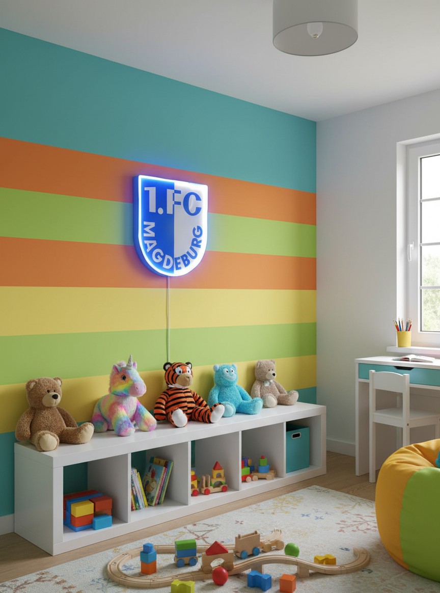 1 FC Magdeburg LED-Leuchtschild - Mockup