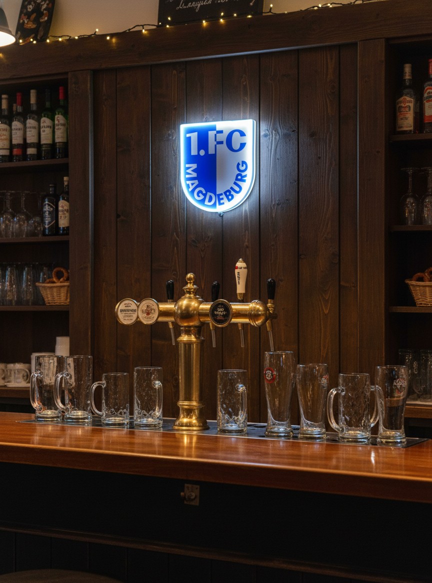 1 FC Magdeburg LED-Leuchtschild - Mockup