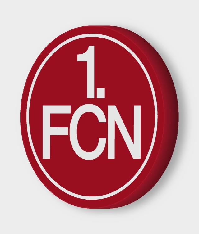 1. FC Nürnberg LED-Leuchtschild ausgeschaltet
