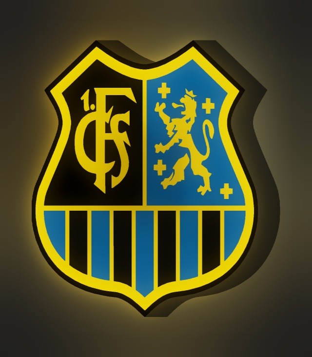 1. FC Saarbrücken LED-Leuchtschild leuchtend