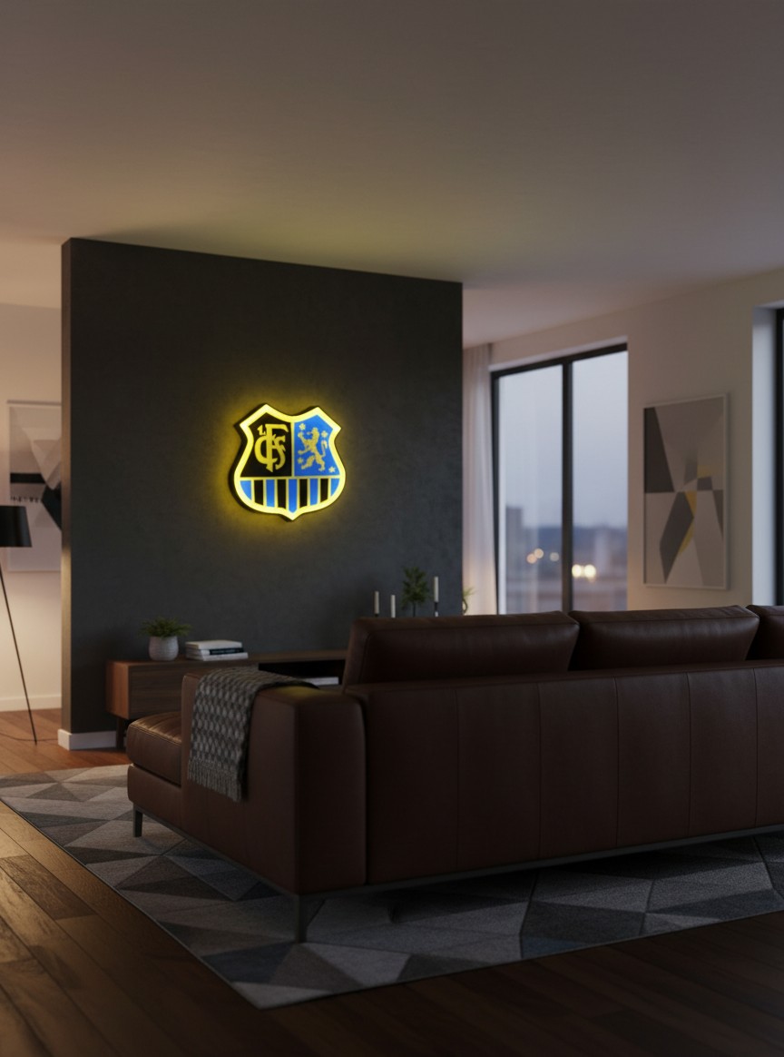 1 FC Saarbrucken LED-Leuchtschild - Mockup