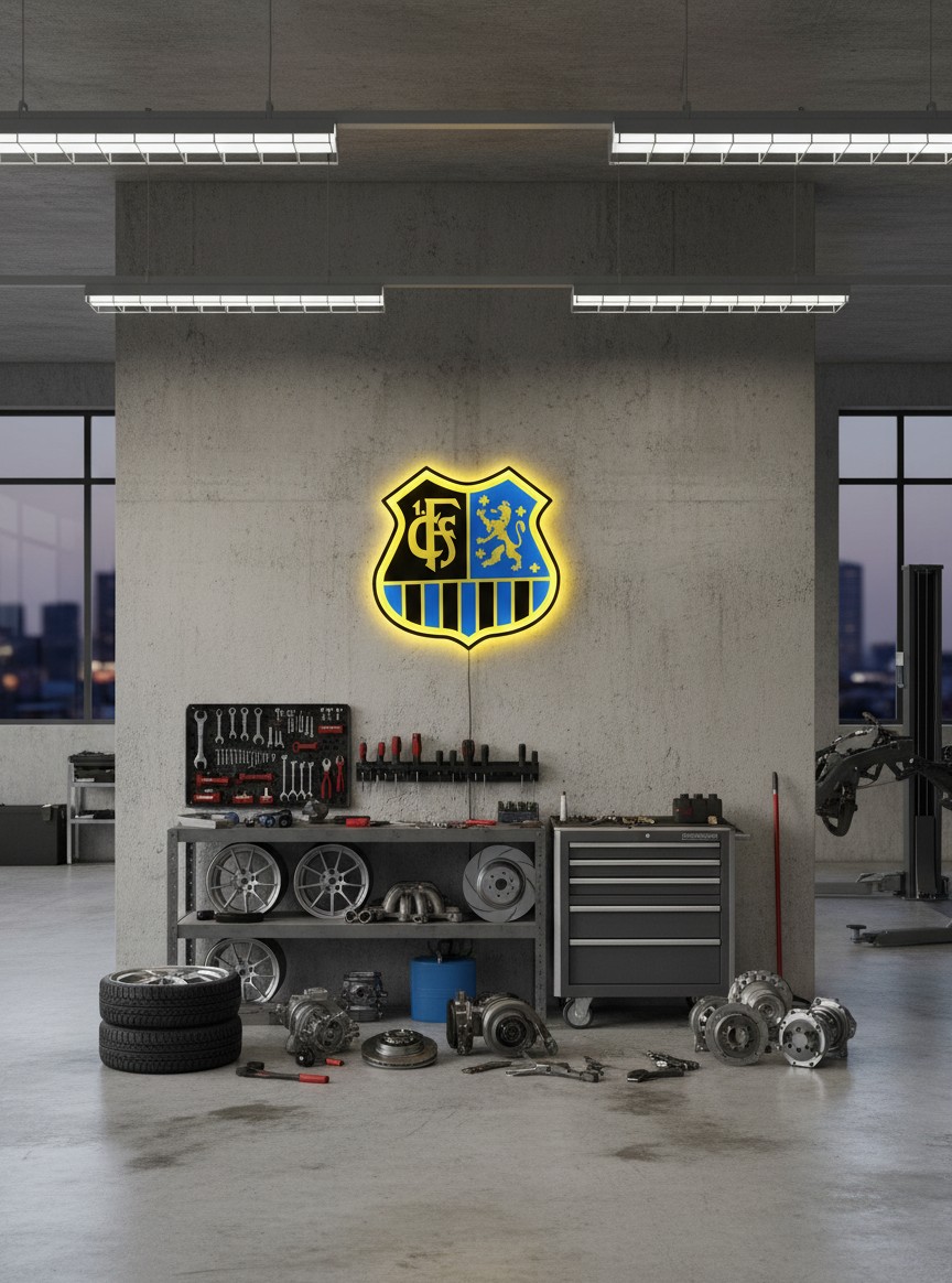 1 FC Saarbrucken LED-Leuchtschild - Mockup