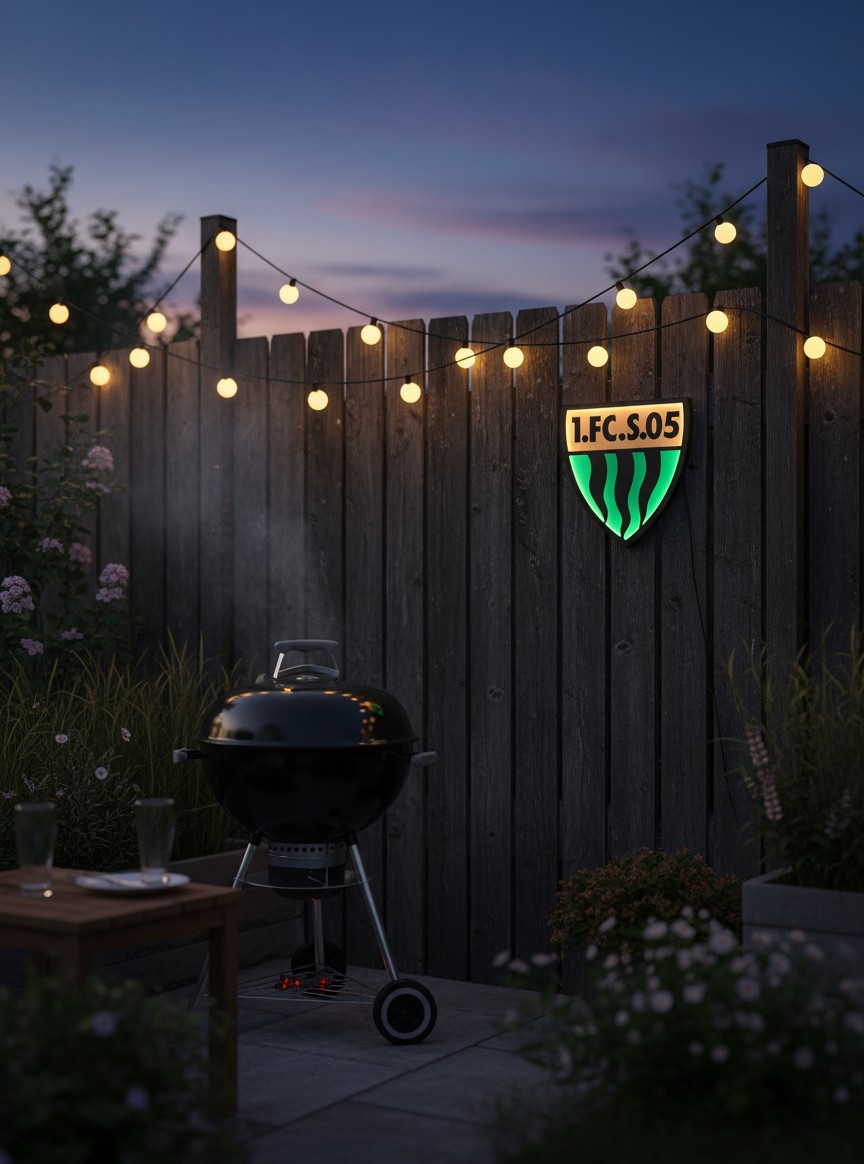 1 FC Schweinfurt 05 LED-Leuchtschild Wanddeko - Mockup