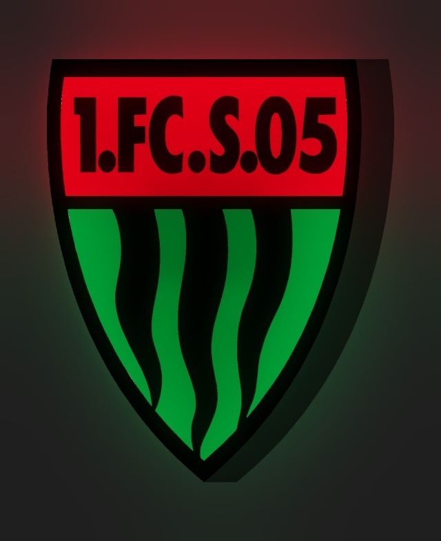 1. FC Schweinfurt 05 LED-Leuchtschild leuchtend