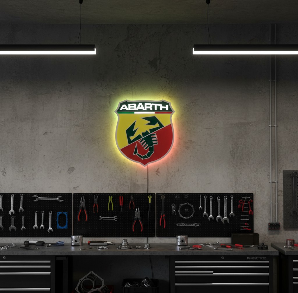 Abarth Custom LED-Leuchte - Mockup