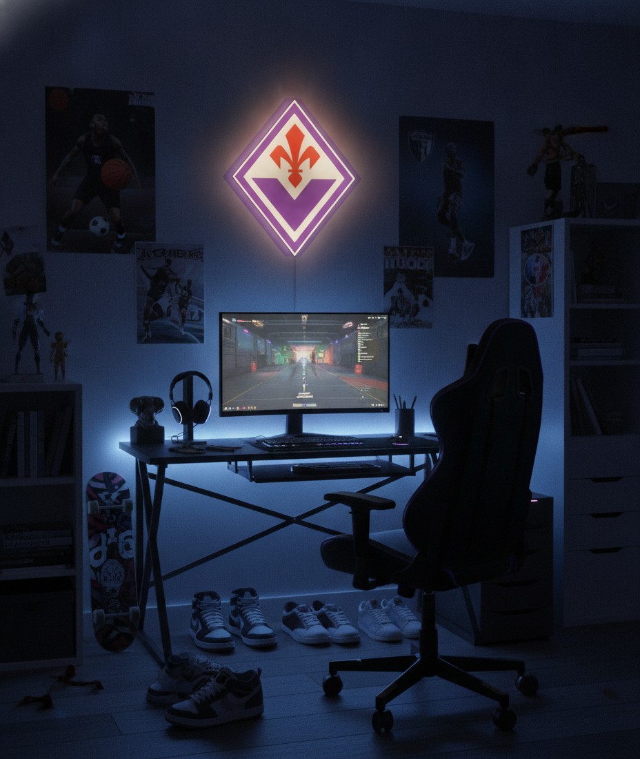 AC Florenz LED-Leuchtschild Wanddeko Fandeko Geschenk - Mockup