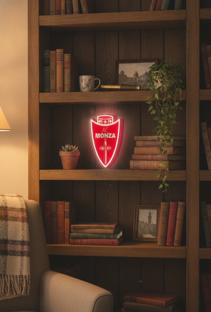 AC Monza LED-Leuchtschild Wanddeko Fandeko Geschenk - Mockup