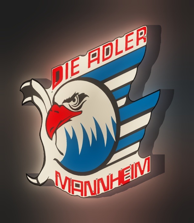 Adler Mannheim LED-Leuchtschild leuchtend