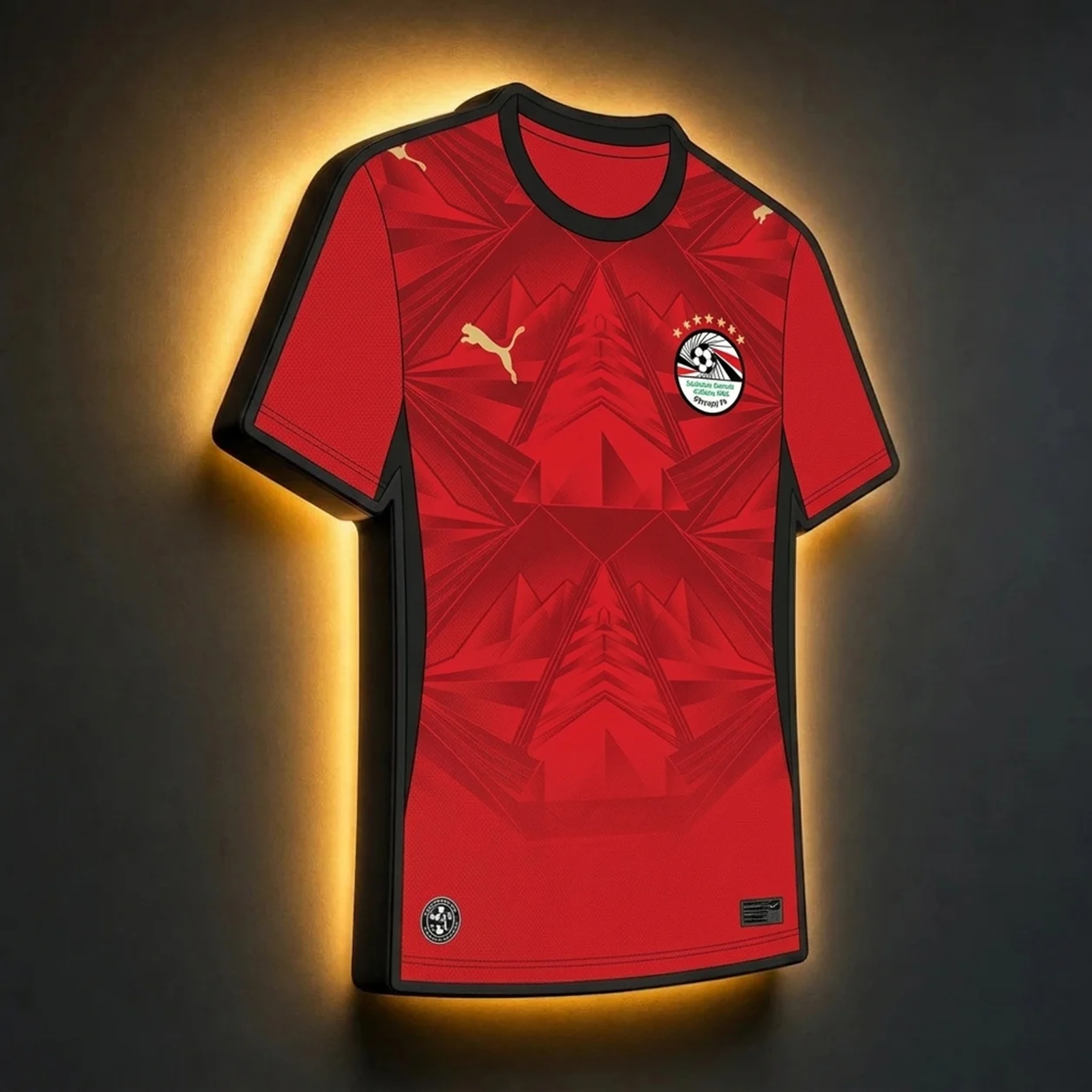 Ägypten WM 2026 LED-Trikot-Lampe (personalisiert mit Wunschname + Nummer)