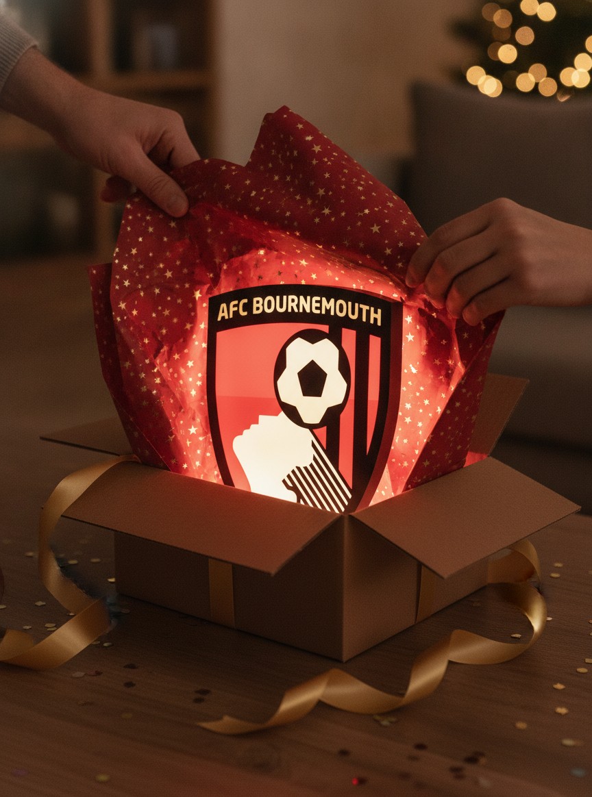 AFC Bournemouth LED-Leuchtschild Wanddeko Fandeko Geschenk - Mockup
