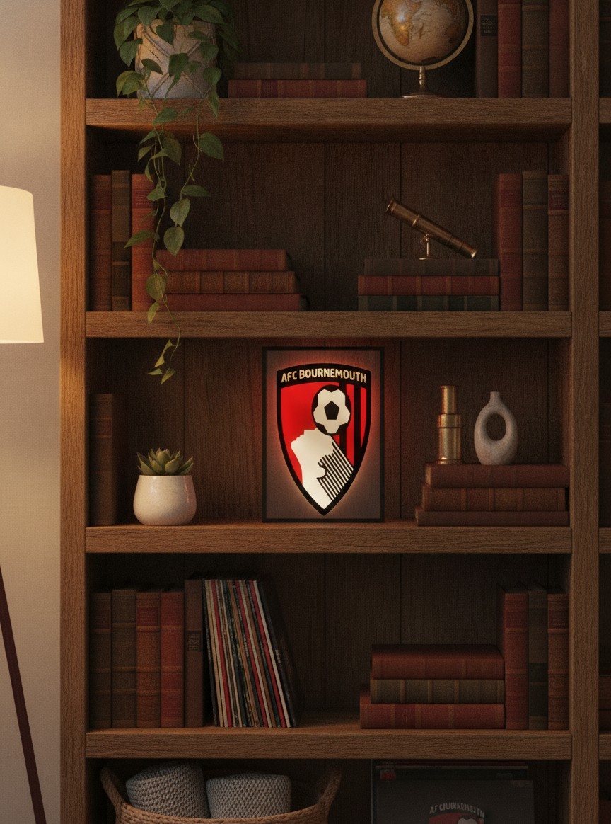 AFC Bournemouth LED-Leuchtschild Wanddeko Fandeko Geschenk - Mockup