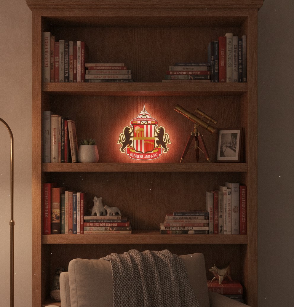 AFC Sunderland LED-Leuchtschild Wanddeko Fandeko Geschenk - Mockup