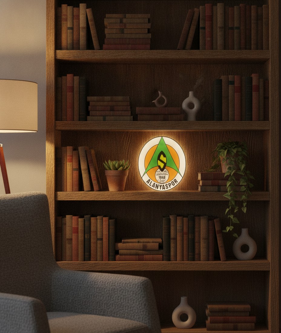Alanyaspor LED-Leuchtschild Wanddeko Fandeko Geschenk - Mockup