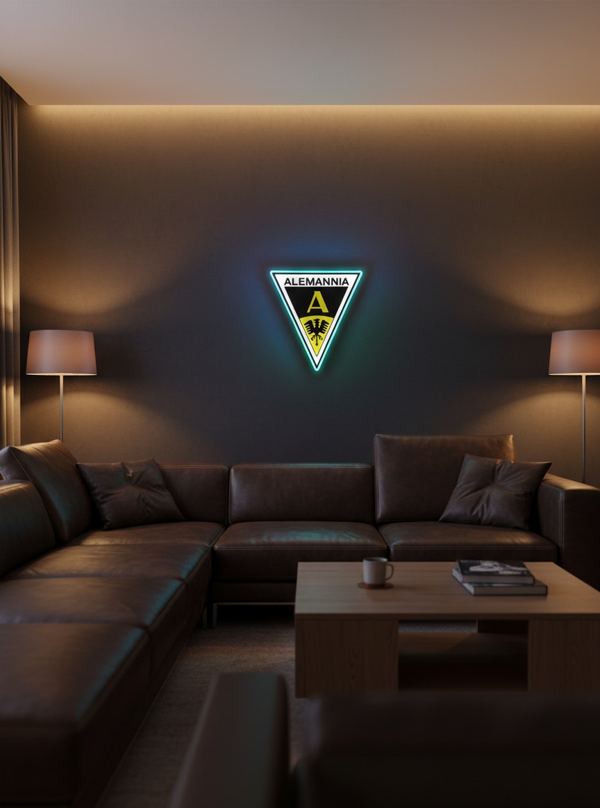 Alemannia Aachen LED-Leuchtschild - Mockup