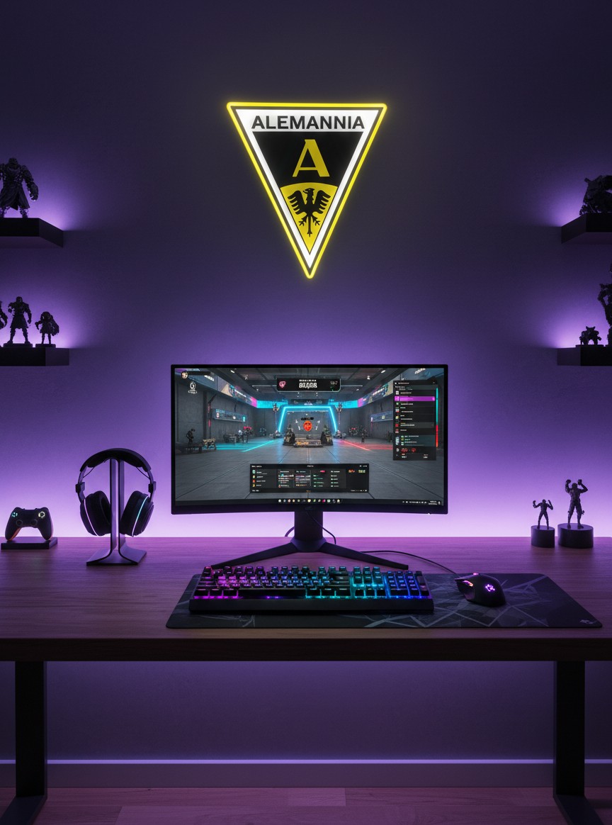 Alemannia Aachen LED-Leuchtschild - Mockup