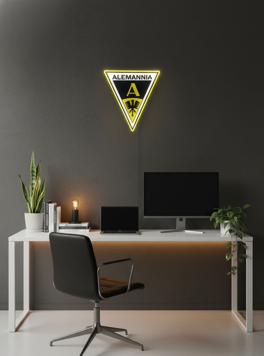 Alemannia Aachen LED-Leuchtschild - Mockup