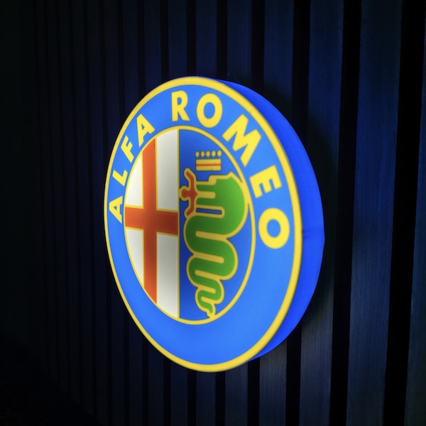 Alfa Romeo LED-Leuchtschild Wanddeko Autodeko Geschenk