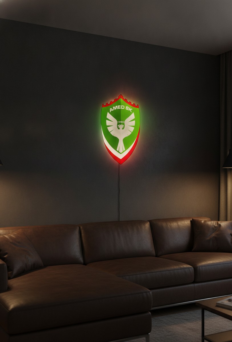 Amedspor LED-Leuchtschild Wanddeko Fandeko Geschenk - Mockup