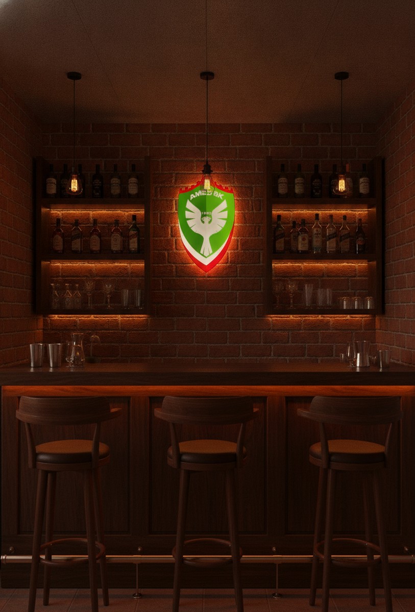Amedspor LED-Leuchtschild Wanddeko Fandeko Geschenk - Mockup