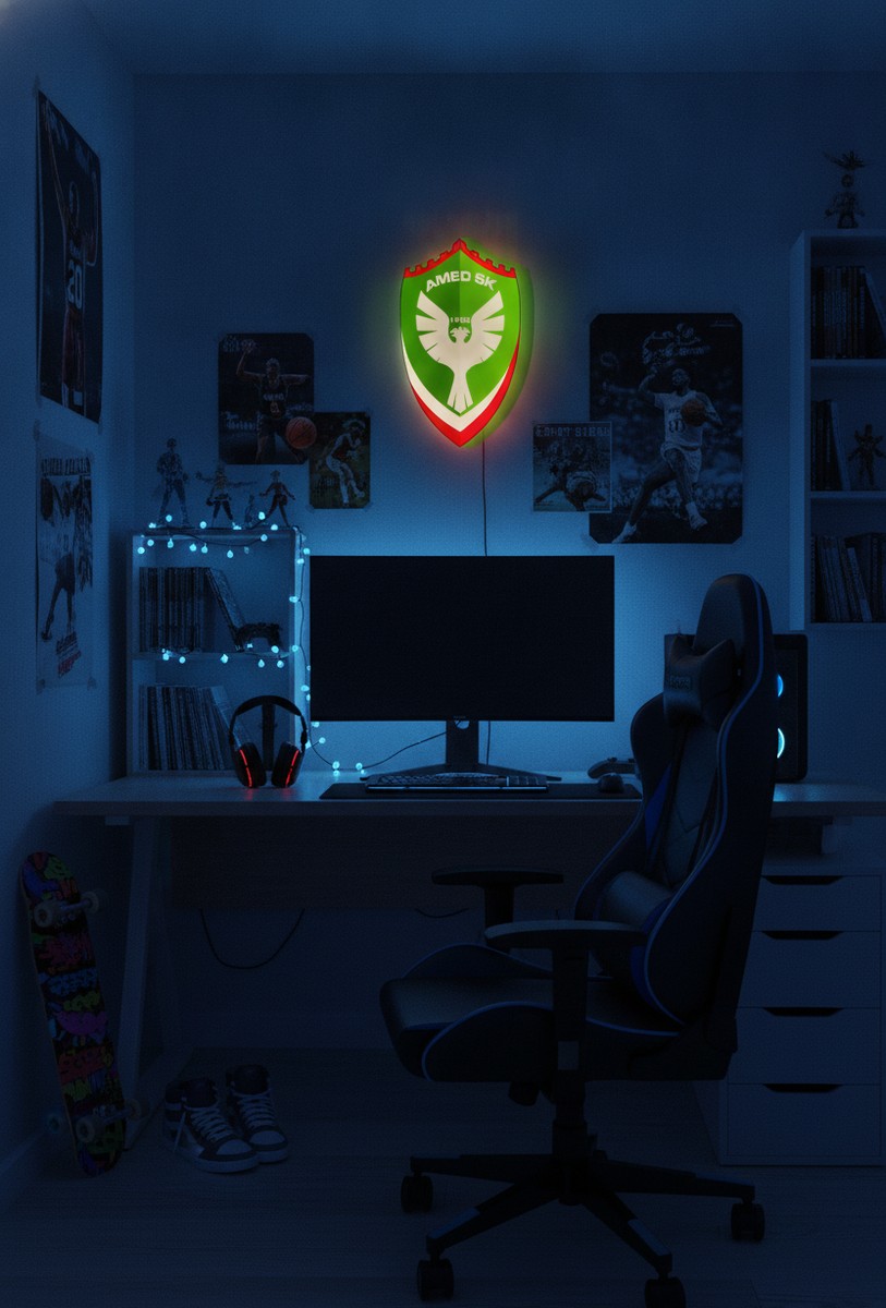 Amedspor LED-Leuchtschild Wanddeko Fandeko Geschenk - Mockup