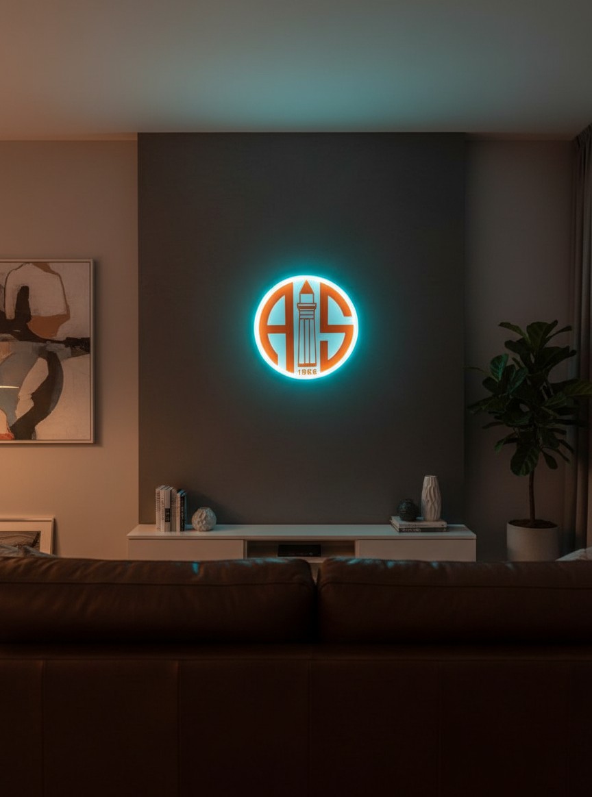 Antalyaspor LED-Leuchtschild Wanddeko - Mockup