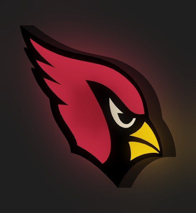 Arizona Cardinals LED-Leuchtschild leuchtend