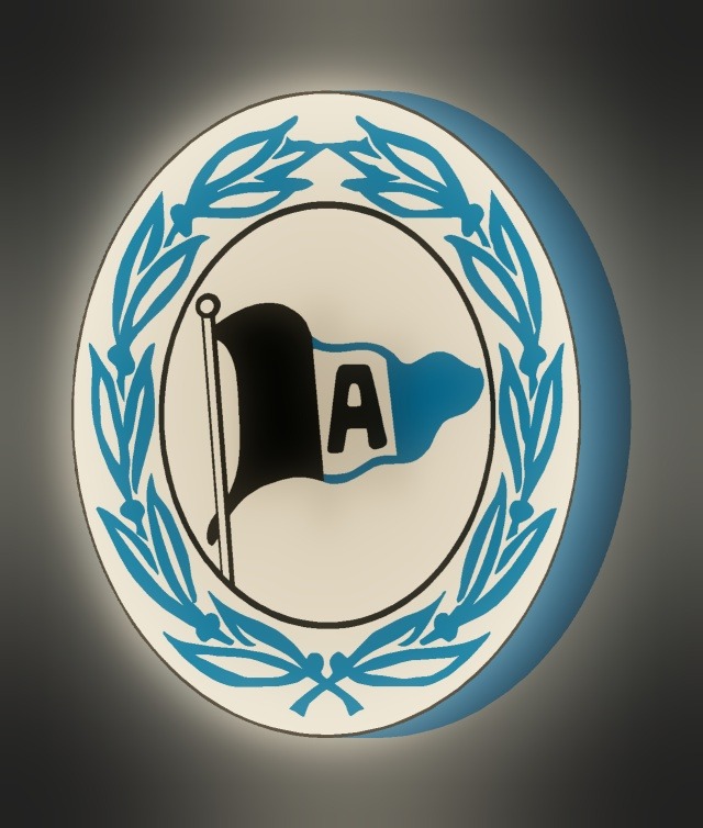 Arminia Bielefeld LED-Leuchtschild leuchtend