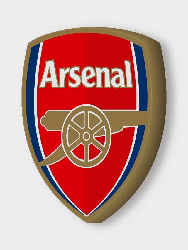 Arsenal FC LED-Leuchtschild ausgeschaltet