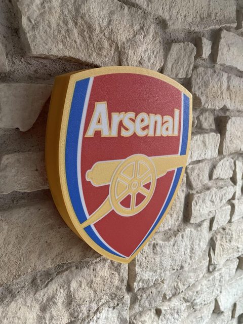 Arsenal FC Wandlampe mit offiziellem Club-Logo beleuchtet