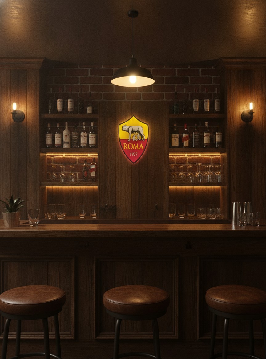 AS Rom LED-Leuchtschild Wanddeko Fandeko Geschenk - Mockup