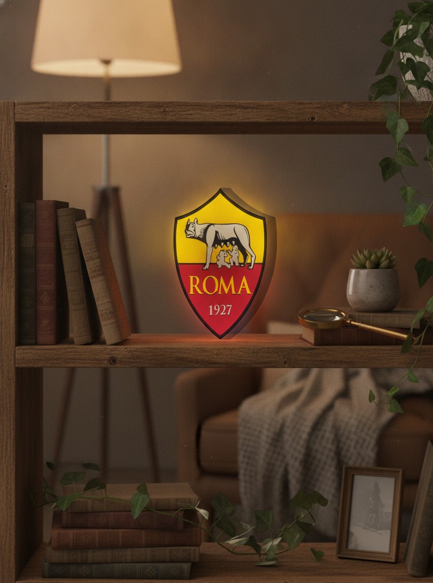 AS Rom LED-Leuchtschild Wanddeko Fandeko Geschenk - Mockup