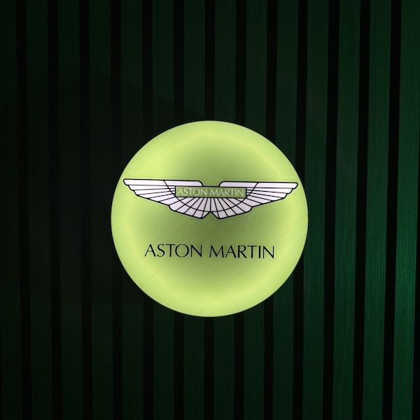 Aston Martin LED-Leuchtschild Wanddeko Autodeko Geschenk
