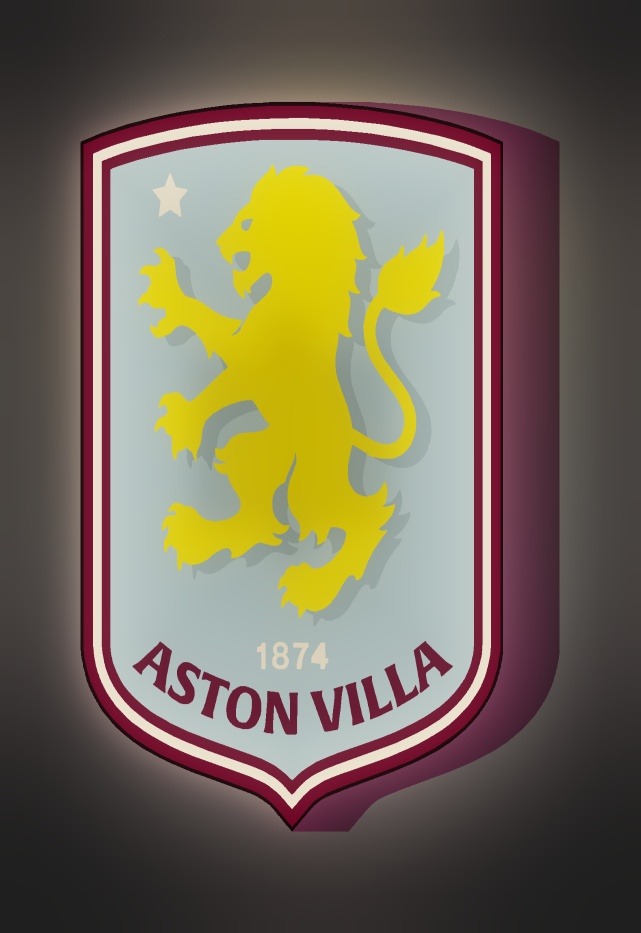 Aston Villa LED-Leuchtschild leuchtend