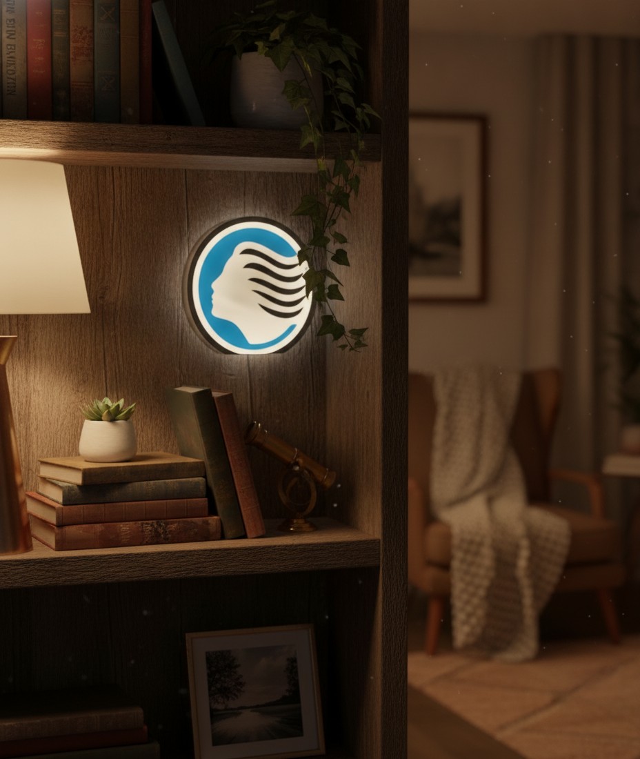 Atalanta Bergamo LED-Leuchtschild Wanddeko Fandeko Geschenk - Mockup