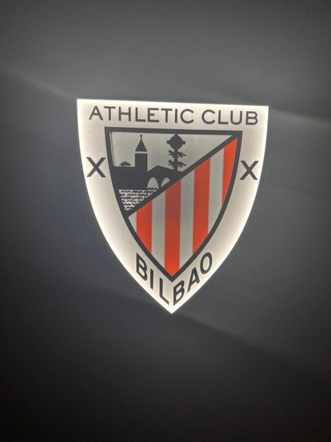 Athletic Club Bilbao LED-Lampe mit 3D-Effekt und Vereinslogo