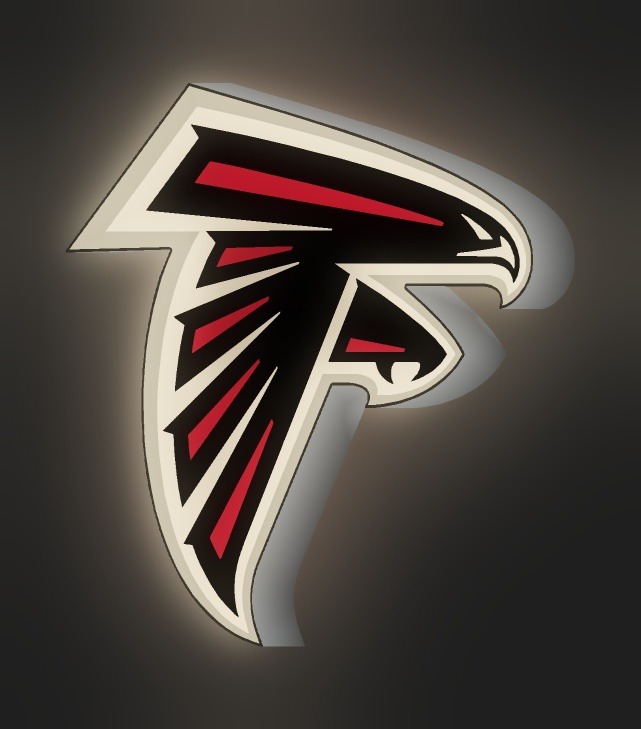 Atlanta Falcons LED-Leuchtschild leuchtend