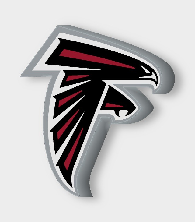 Atlanta Falcons LED-Leuchtschild ausgeschaltet