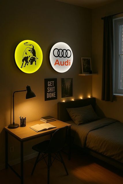 Audi LED-Leuchtschild Wanddeko Autodeko Geschenk