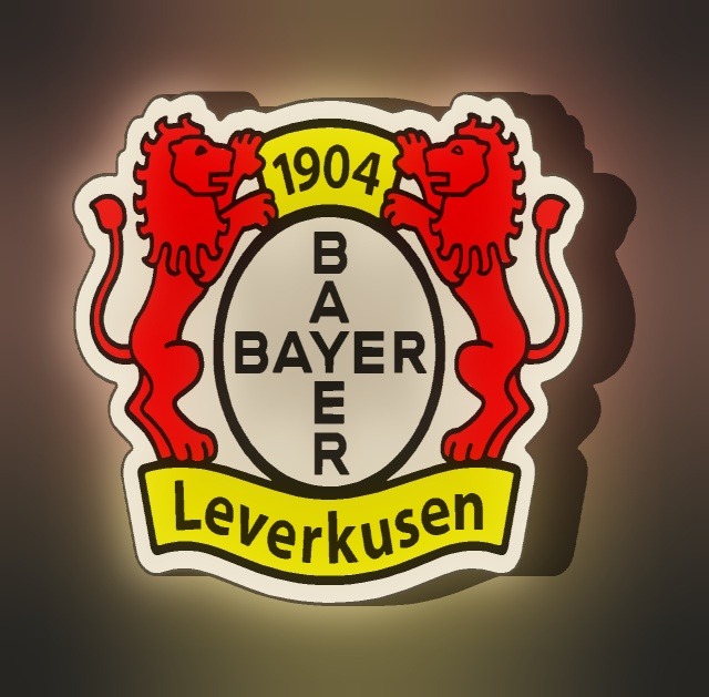 Bayer 04 Leverkusen LED-Leuchtschild leuchtend