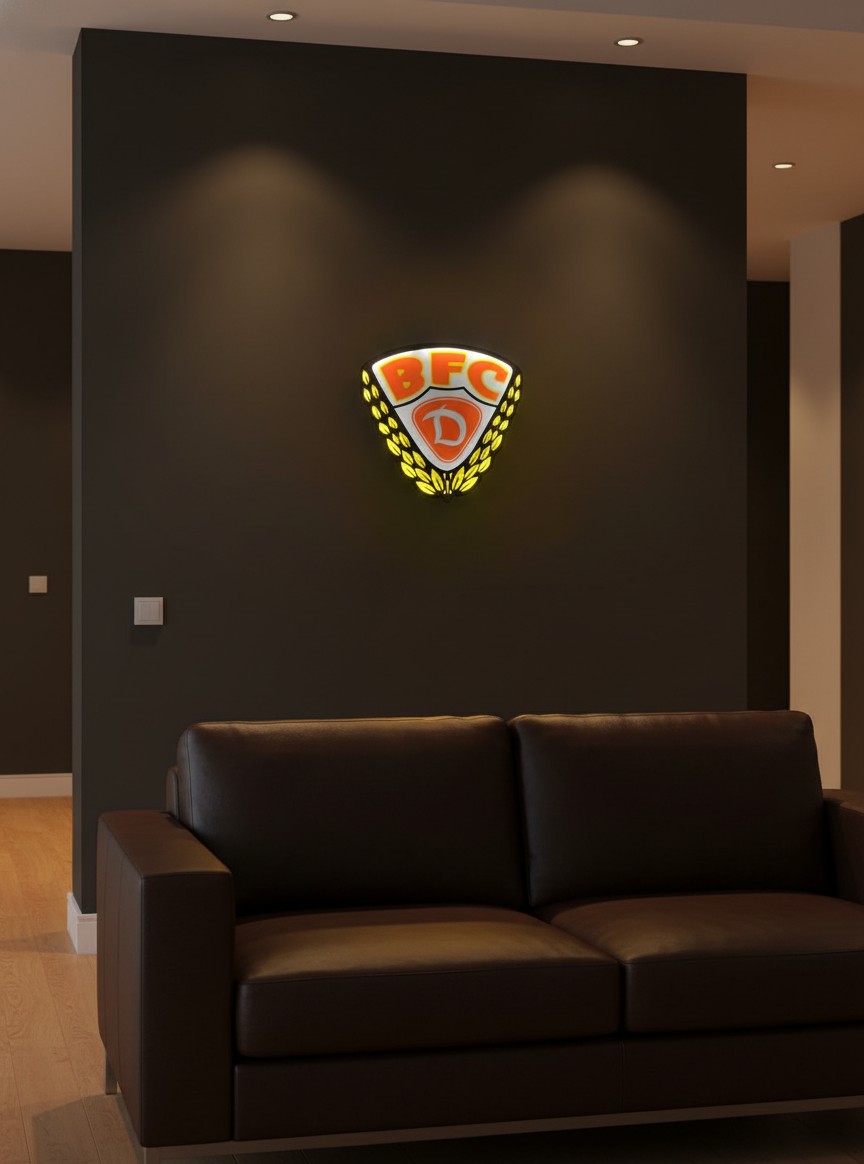 Berliner FC Dynamo LED-Leuchtschild - Mockup