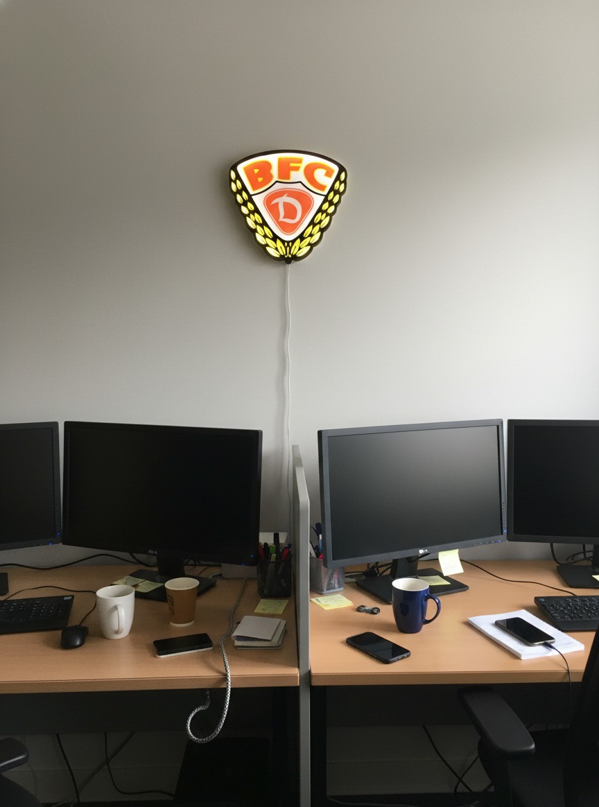 Berliner FC Dynamo LED-Leuchtschild - Mockup