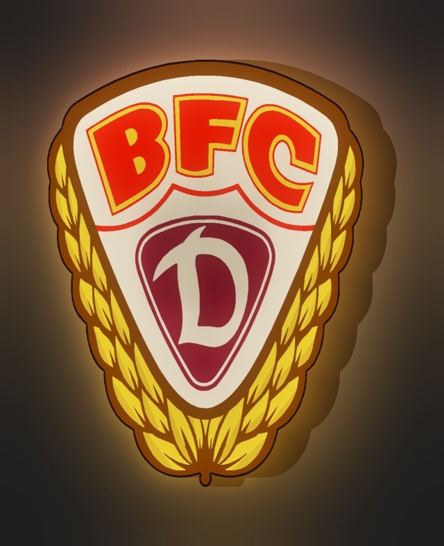 Berliner FC Dynamo LED-Leuchtschild leuchtend