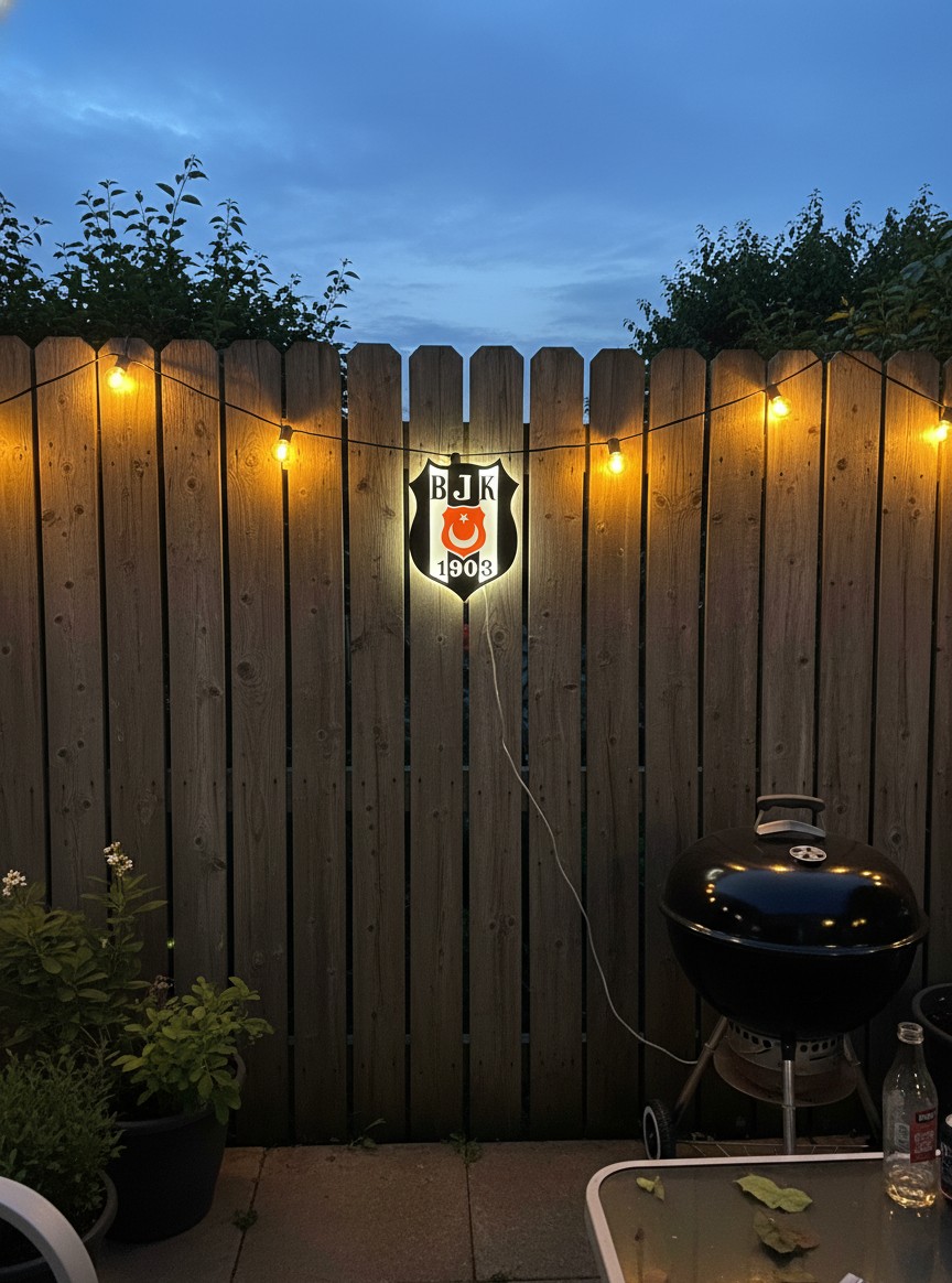 Beşiktaş JK LED-Leuchtschild Wanddeko - Mockup